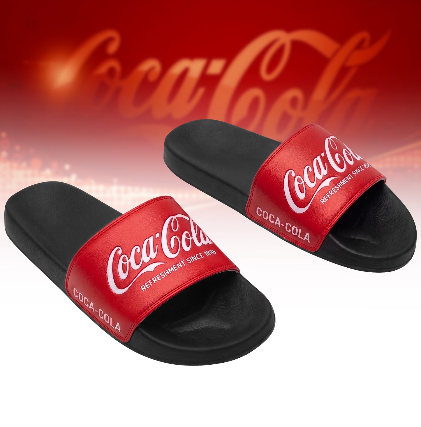 Cola Refreshment Since 1886 Custom Leather Sandals
