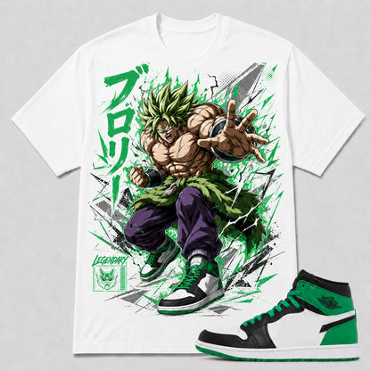 "BROLY" Shirt To Match AJ 1 Retro High OG ‘Lucky Green’, AJ 1 Matching Shirt