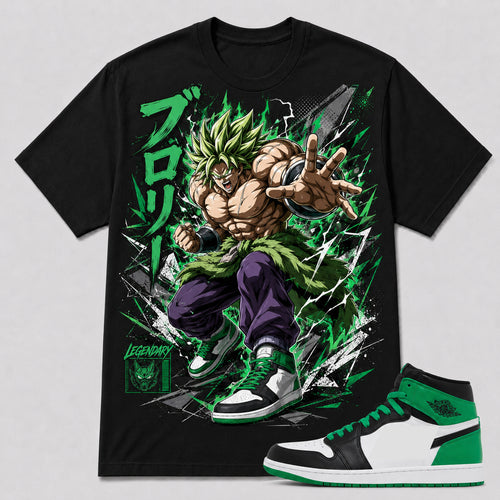"BROLY" Shirt To Match AJ 1 Retro High OG ‘Lucky Green’, AJ 1 Matching Shirt