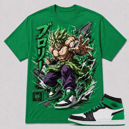 "BROLY" Shirt To Match AJ 1 Retro High OG ‘Lucky Green’, AJ 1 Matching Shirt