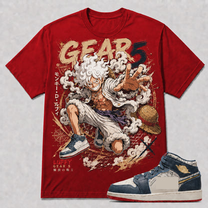 "GEAR 5" Shirt To Match AJ 1 Mid Se Take Flight, AJ 1 Matching Shirt