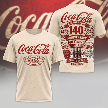 Cola 140TH Anniversary T Shirt , Cola T-Shirt 2026