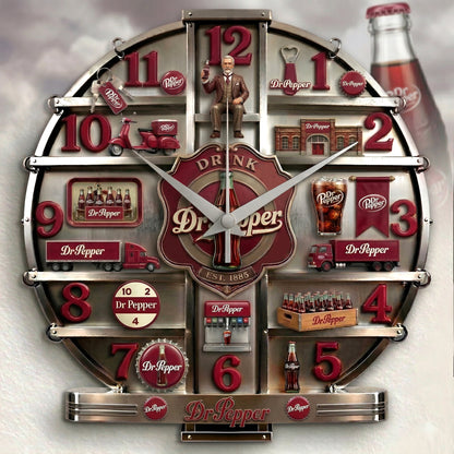 Dr Pepper EST. 1885 Home Decorative 3D Visual Effect Acrylic Wall Clock V2