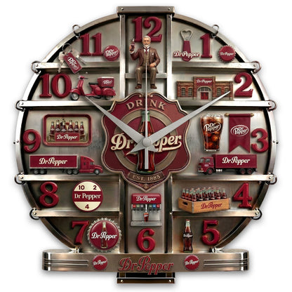 Dr Pepper EST. 1885 Home Decorative 3D Visual Effect Acrylic Wall Clock V2