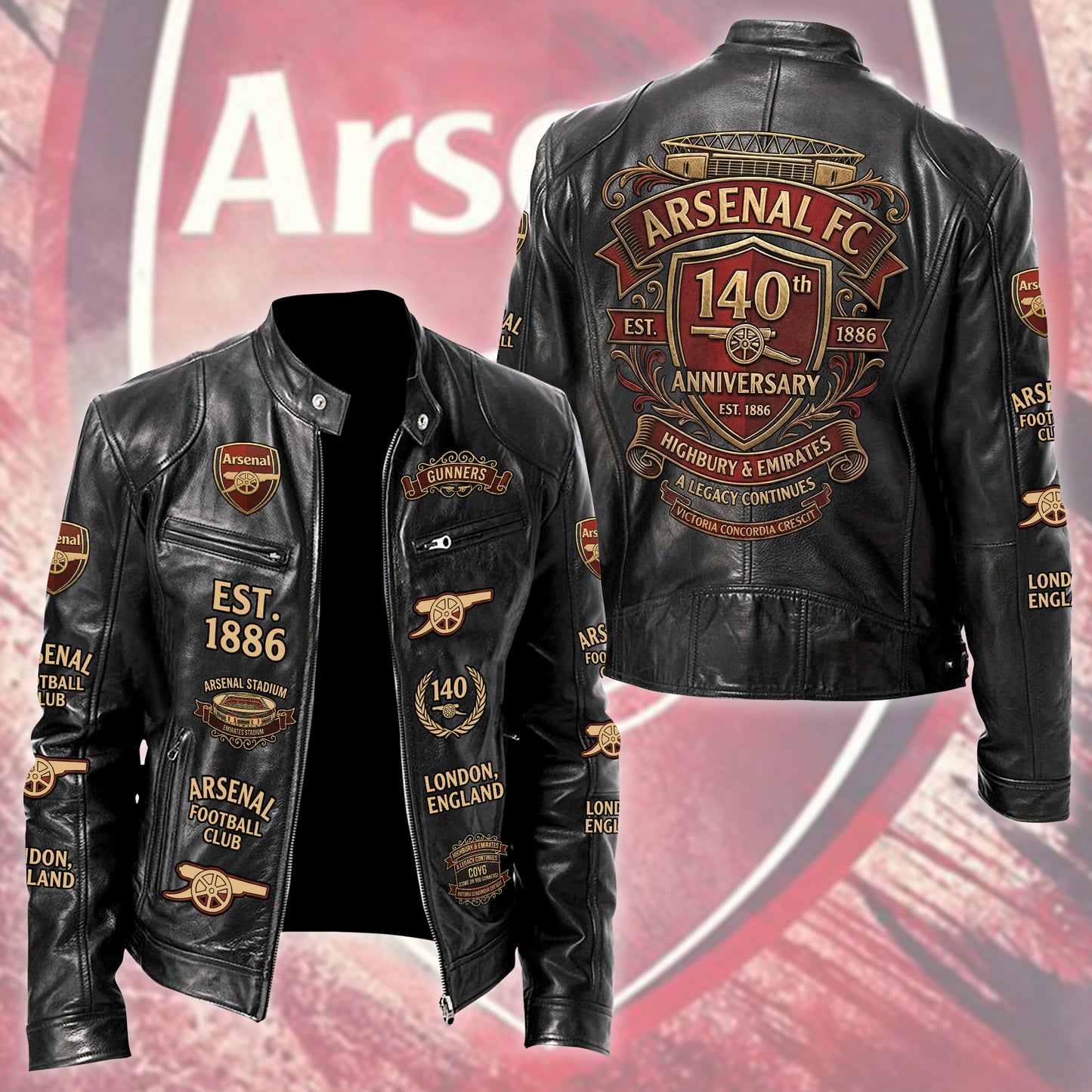 ARS 140th Anniversary Collar Leather Jacket