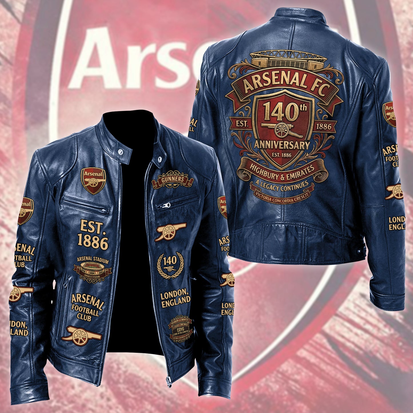 ARS 140th Anniversary Collar Leather Jacket