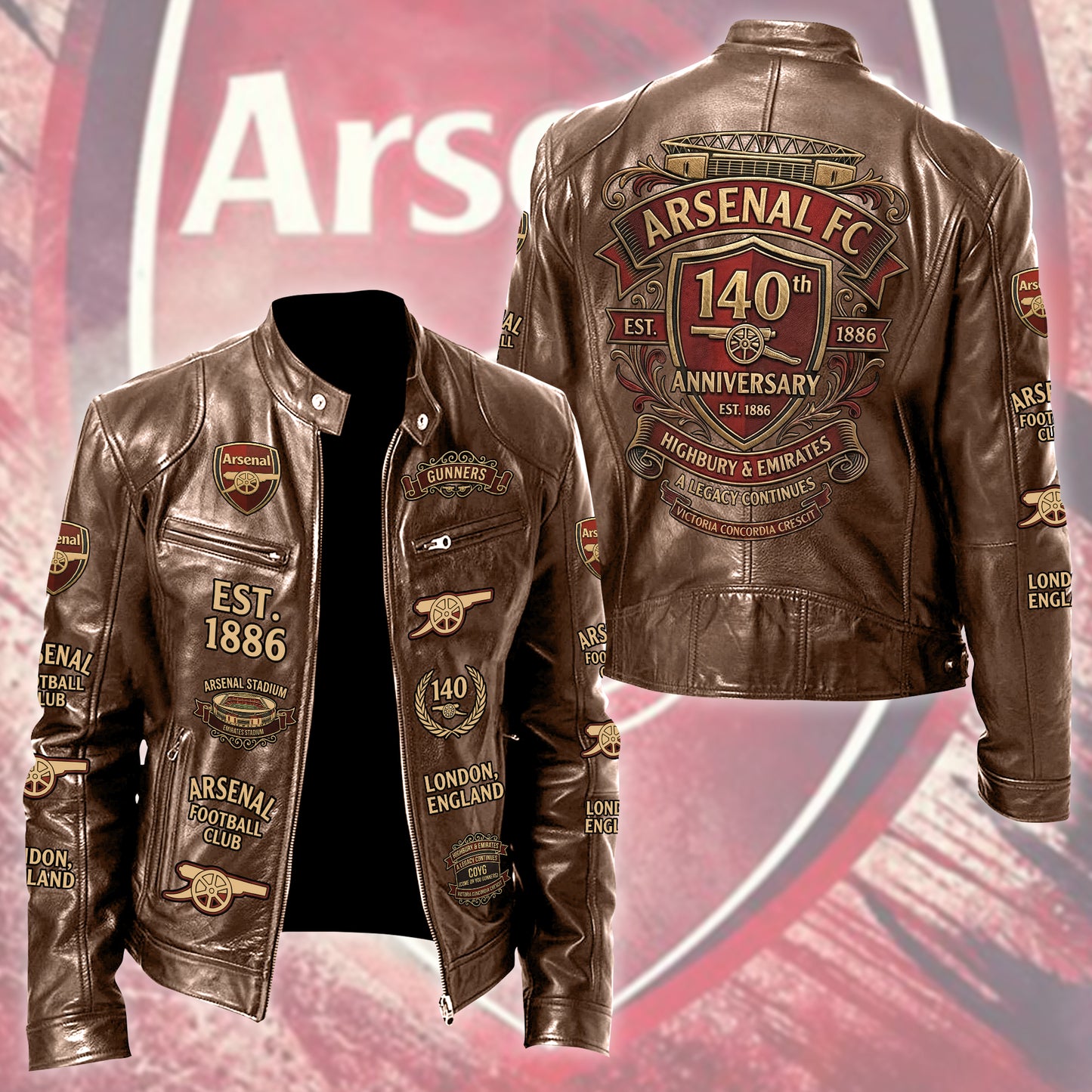 ARS 140th Anniversary Collar Leather Jacket