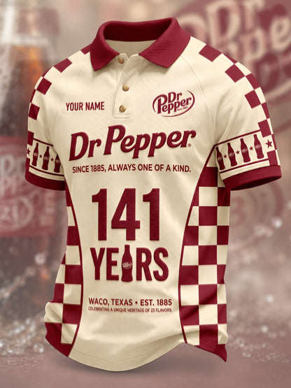 Personalized Dr Pepper 141st Anniversary Polo V2, Dr Pepper Shirt , Dr Pepper 2026 Shirt