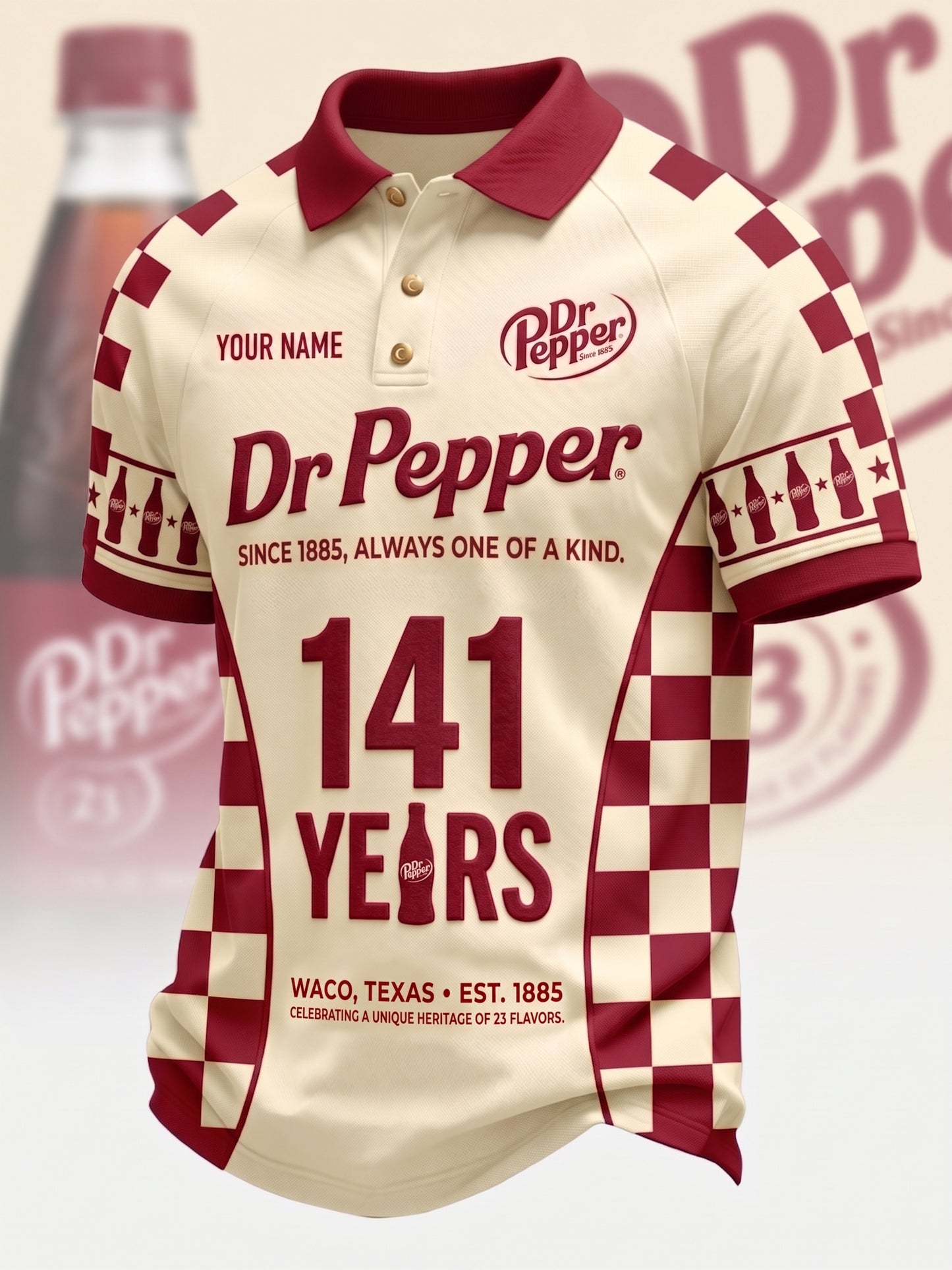 Personalized Dr Pepper 141st Anniversary Polo V2, Dr Pepper Shirt , Dr Pepper 2026 Shirt