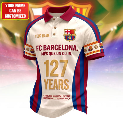 Barca 127th Anniversary Polo V2, Barca Shirt , Barca 2026 Shirt