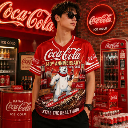 Cola 140th Anniversary Baseball Jersey Shirt 3D V2