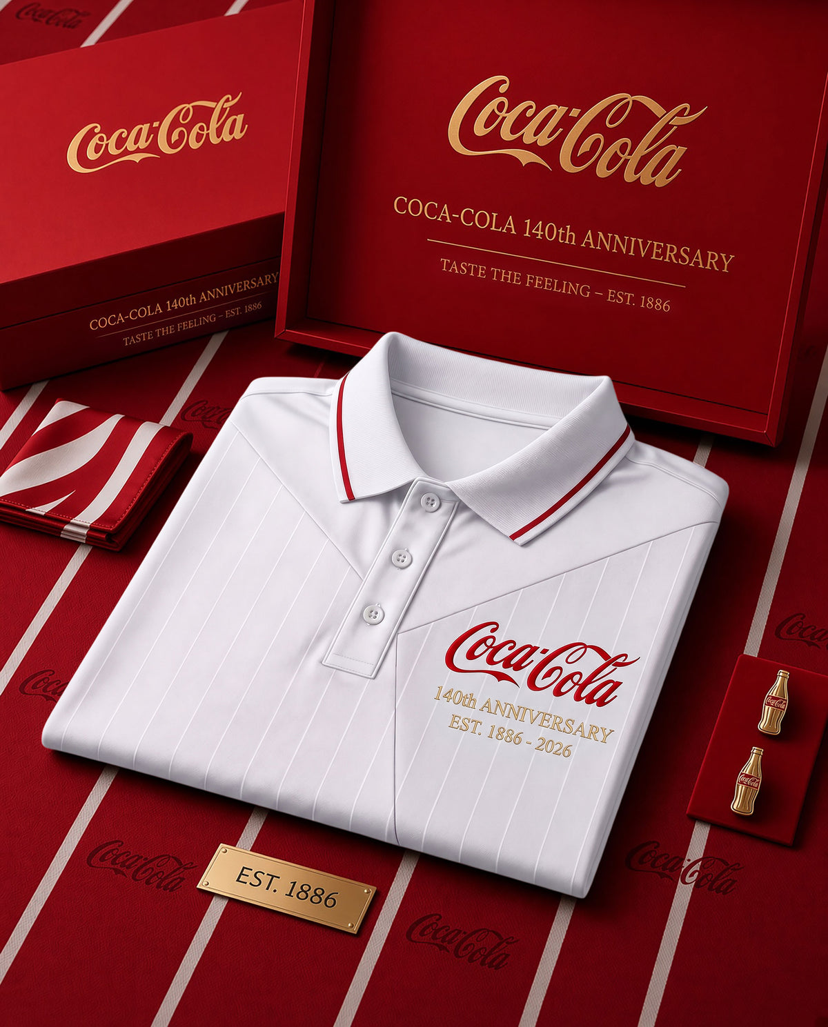 Cola 140th Anniversary Polo V13 , Cola Shirt , Cola 2026 Shirt