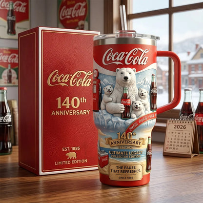 Cola 140th Anniversary Insulated Tumbler 30oz V7 , Cola Tumbler 40oz