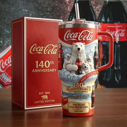 Cola 140th Anniversary Insulated Tumbler 30oz V7 , Cola Tumbler 40oz