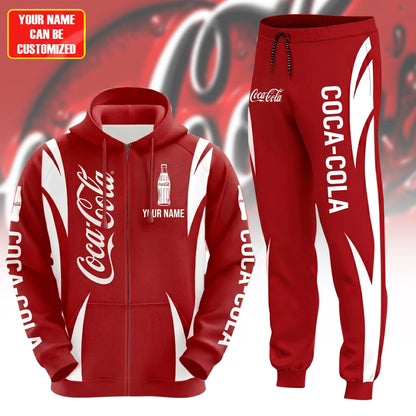 Personalized Cola EST. 1886 All Over Printed Hoodie And Sweatpants Set