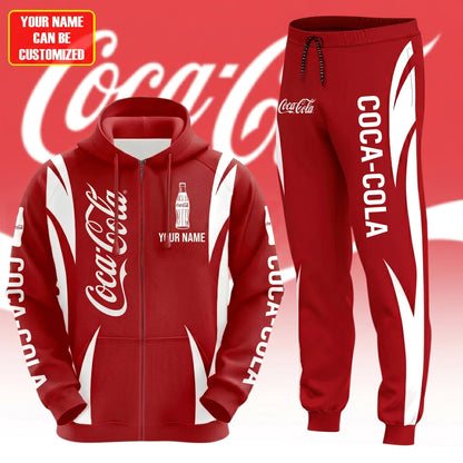 Personalized Cola EST. 1886 All Over Printed Hoodie And Sweatpants Set