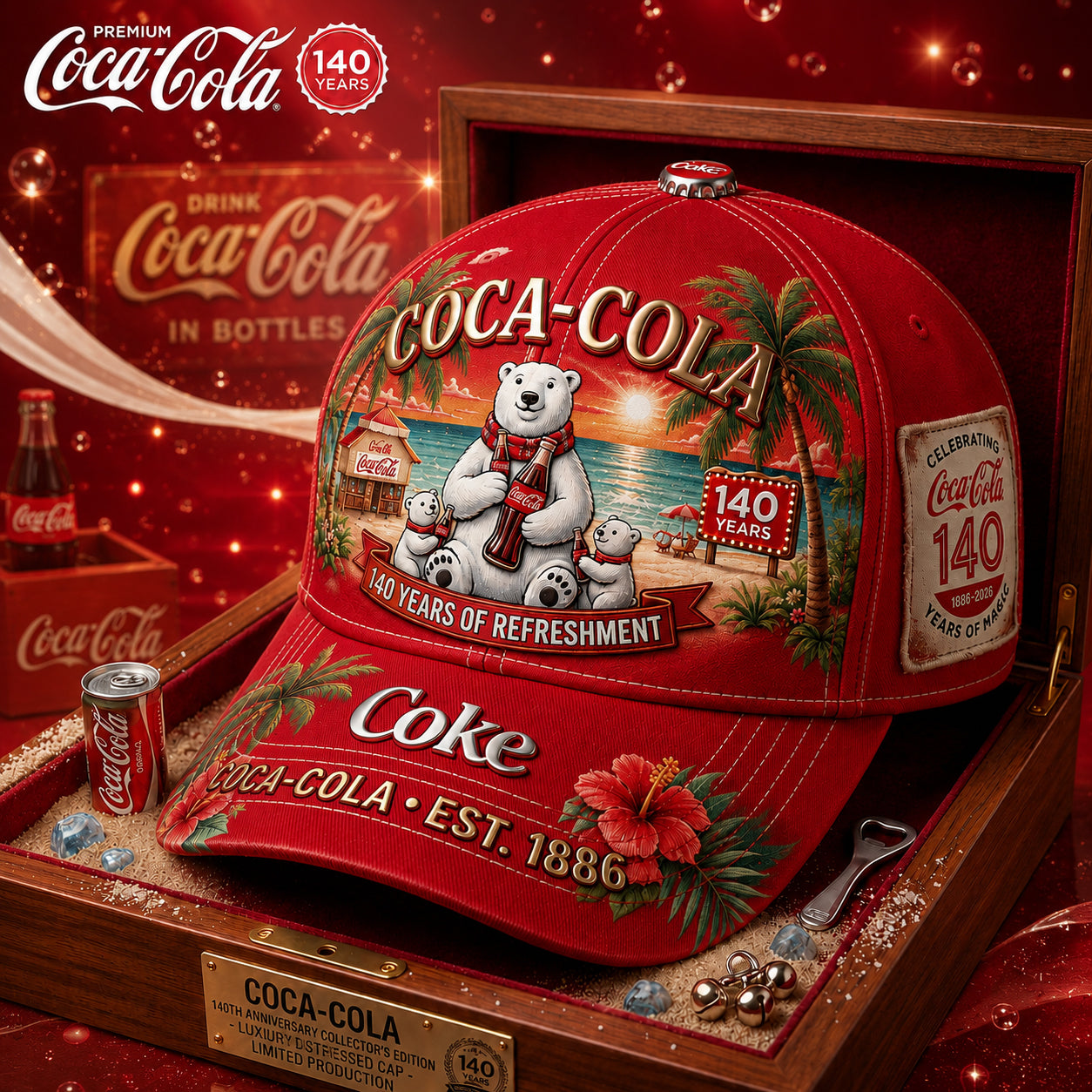 Cola 140th Anniversary Cap V27, Cola Vintage Cap