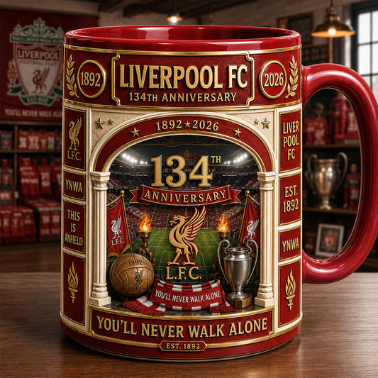 L.V.P 134th Anniversary Accent Mug , Cream Mug Gifts , Holiday Gifts