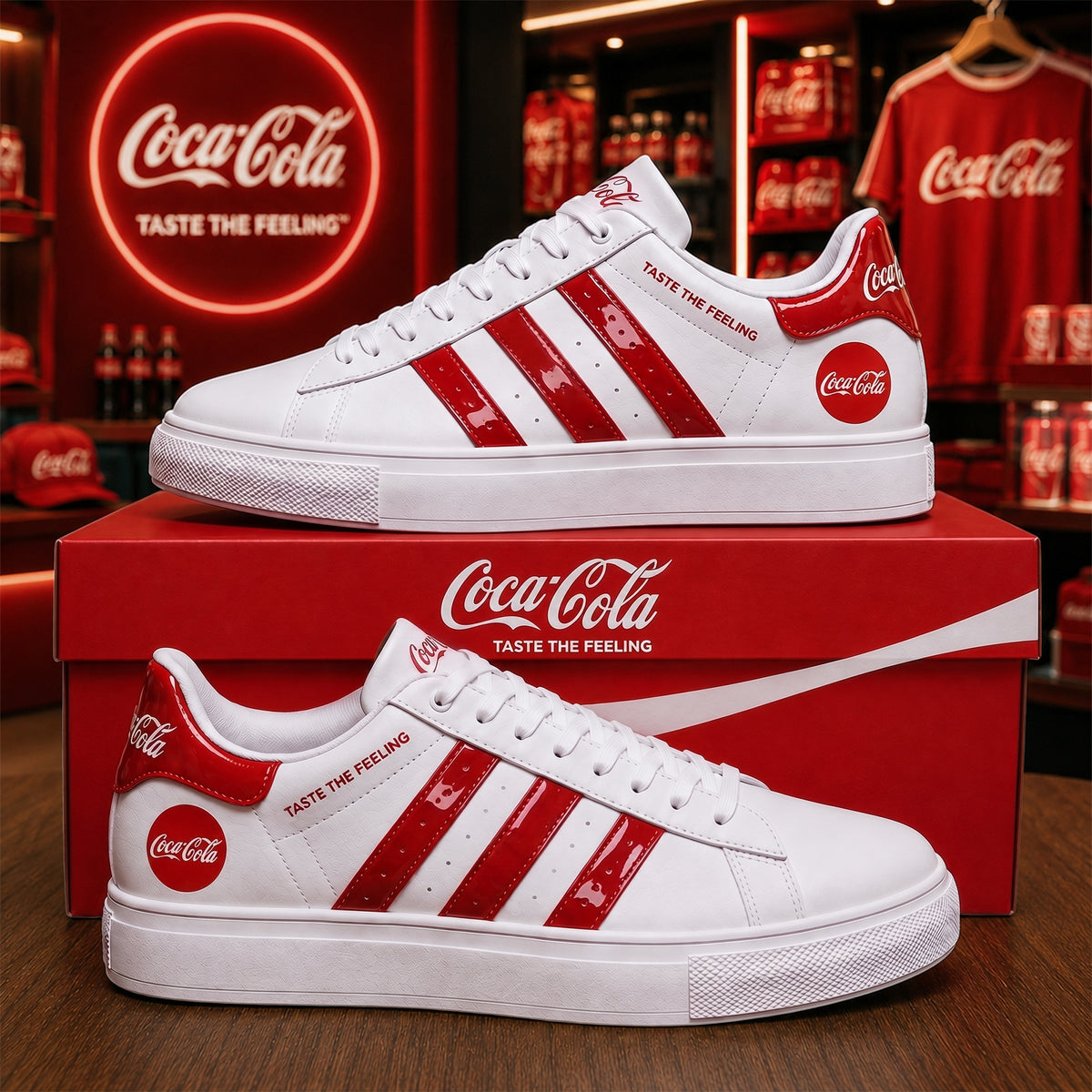 Cola Taste The Feeling Custom Smith Shoes, Cola Sneakers
