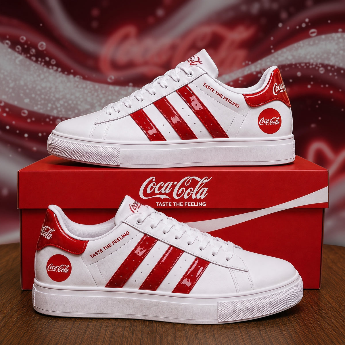 Cola Taste The Feeling Custom Smith Shoes, Cola Sneakers