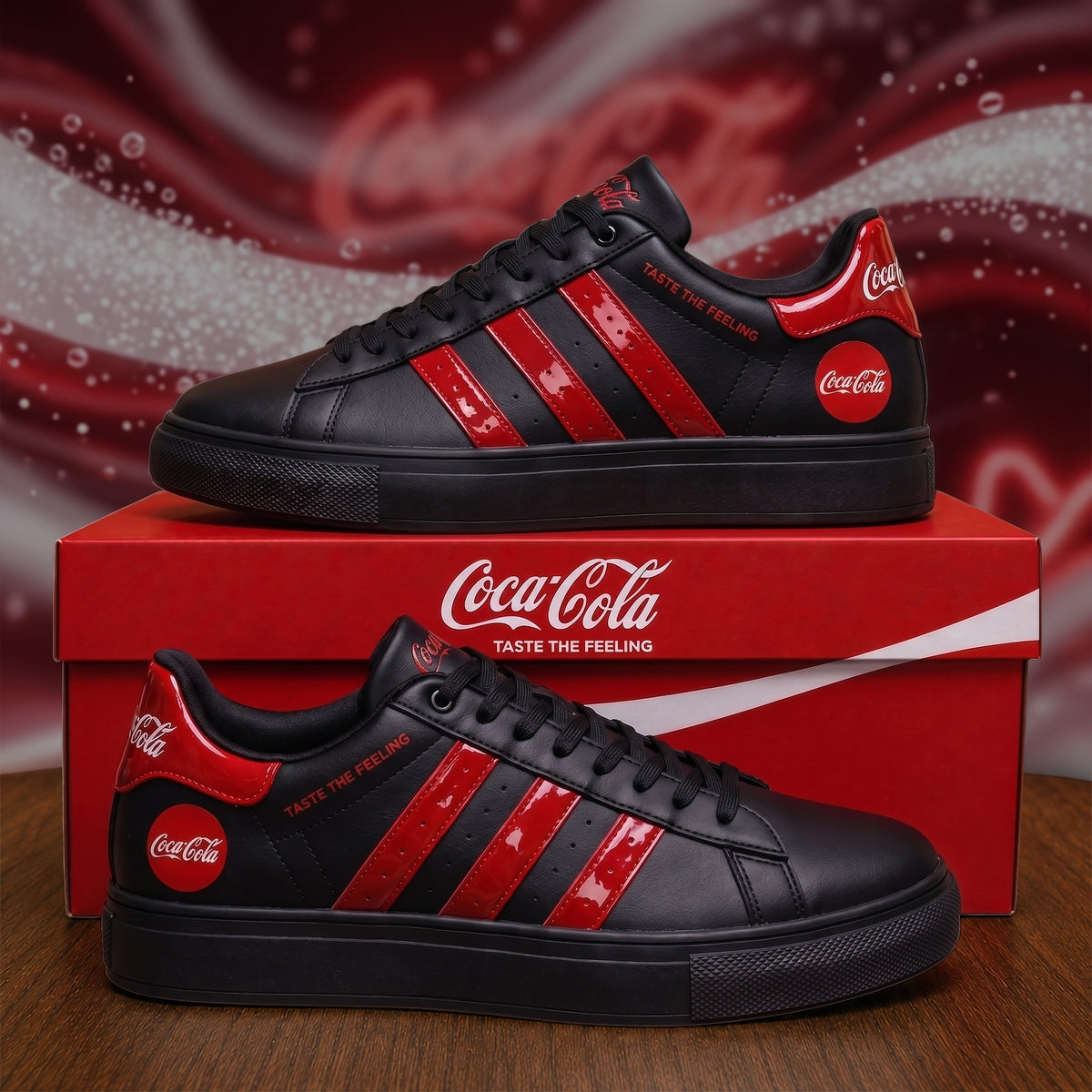 Cola Taste The Feeling Custom Smith Shoes, Cola Sneakers