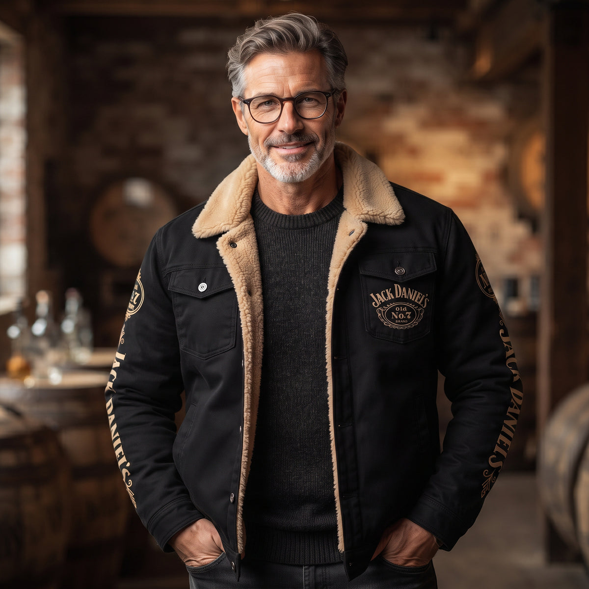 Jack Dani Old No.7 Brand Fleece Thermal Cotton Jacket