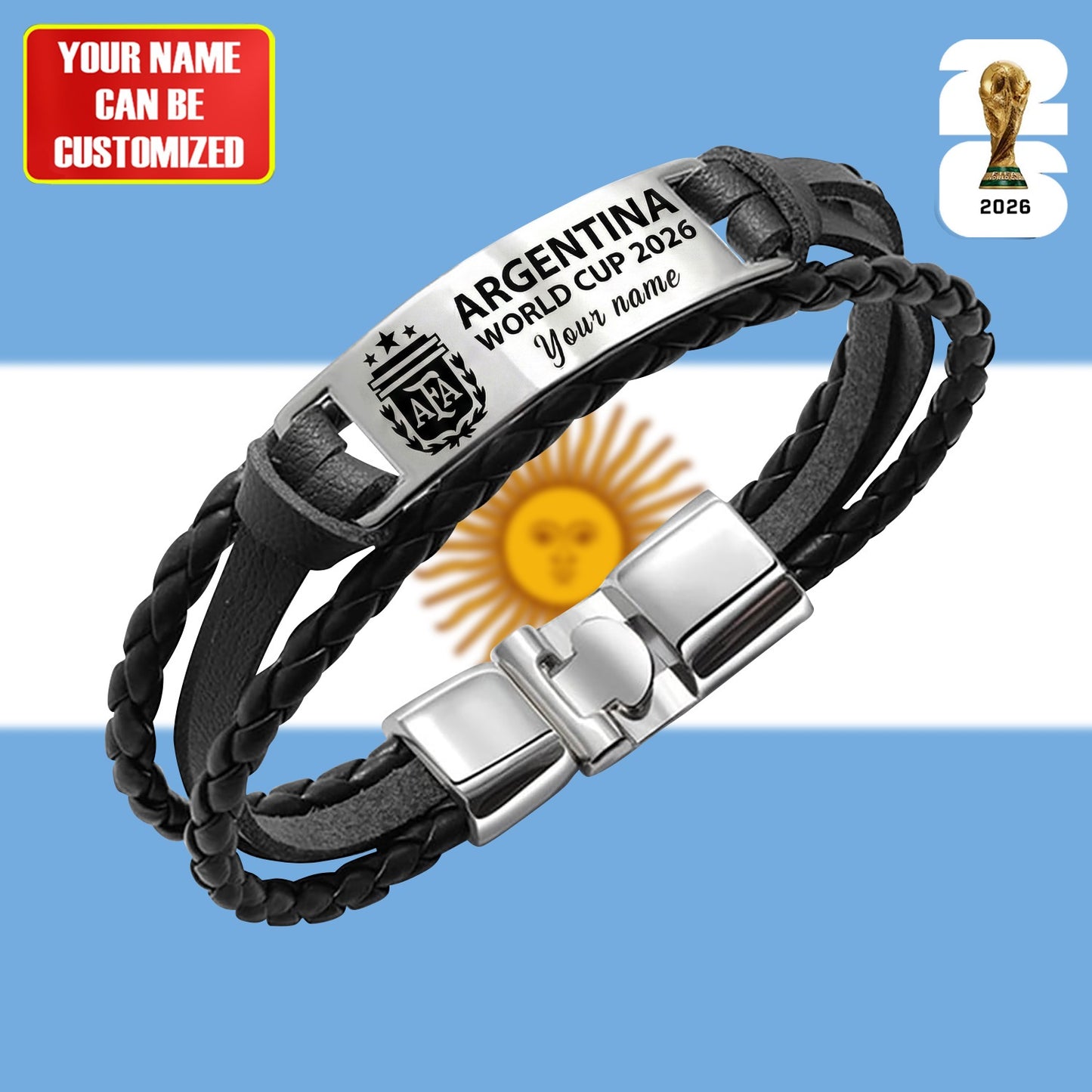 Argentina FF WC 2026 Personalized Handmade Bracelet Gift For Fans