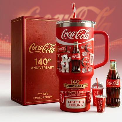 Cola 140th Anniversary Insulated Tumbler 30oz V21, Cola Tumbler 40oz (1886 - 2026)