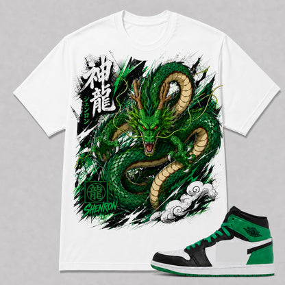 "SHENRON" Shirt To Match AJ 1 Retro High ‘Lucky Green’, AJ 1 Matching Shirt