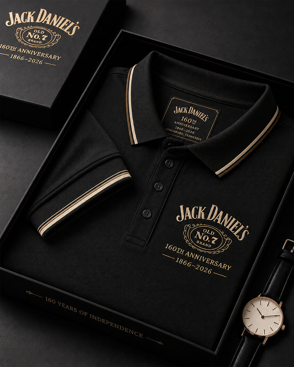 Jack Dani 160th Anniversary Polo V5, Jack Dani Shirt , Jack Dani 2026 Shirt