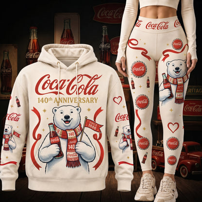 Personalized Cola 140th Anniversary Hoodie and Leggings Set