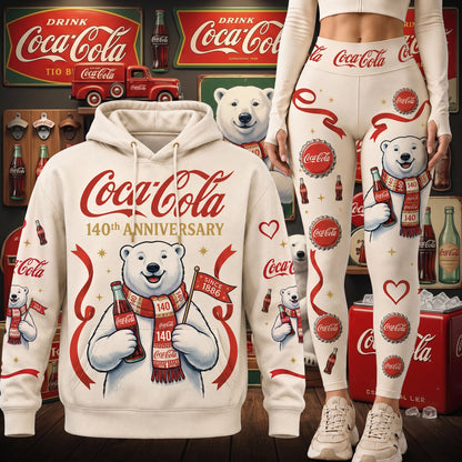 Personalized Cola 140th Anniversary Hoodie and Leggings Set