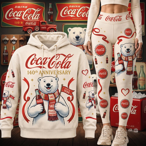 Personalized Cola 140th Anniversary Hoodie and Leggings Set