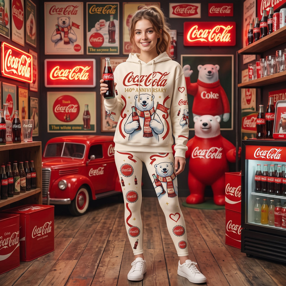 Personalized Cola 140th Anniversary Hoodie and Leggings Set