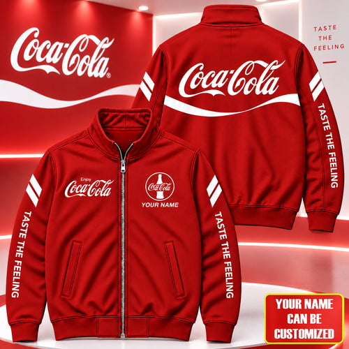 Cola Taste The Feeling Zipper Stand Collar Jacket V2
