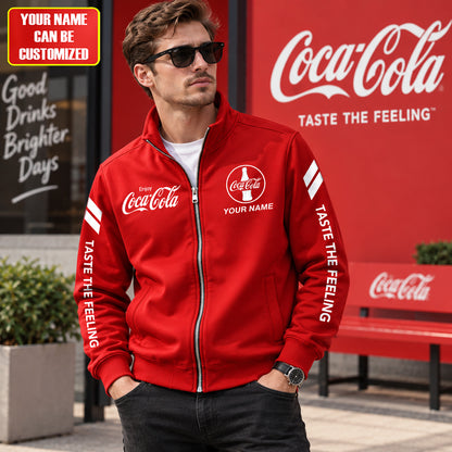 Cola Taste The Feeling Zipper Stand Collar Jacket V2