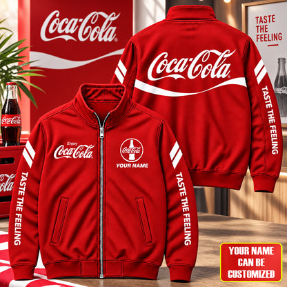 Cola Taste The Feeling Zipper Stand Collar Jacket V2