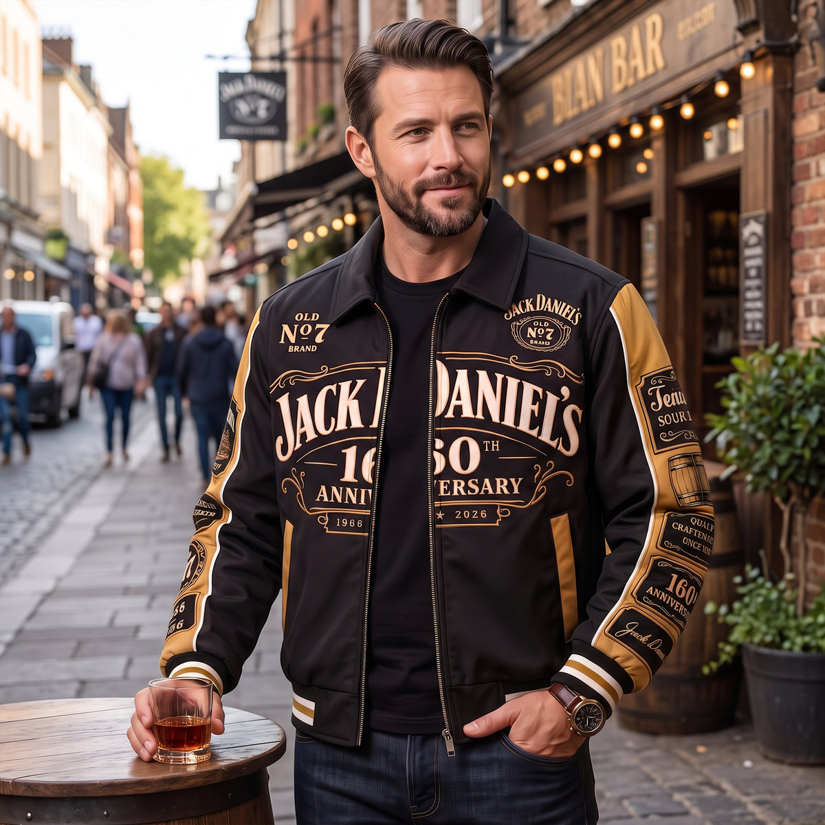 Jck Dani 160th Anniversary Zipper Stand Collar Jacket