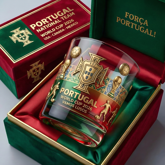 Portugal Whisky Glass V3, Portugal FF WC 2026 Whiskey Glass