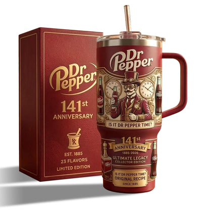 Dr Pepper 141st Anniversary Insulated Tumbler 30oz V3 , Dr Pepper Tumbler 40oz