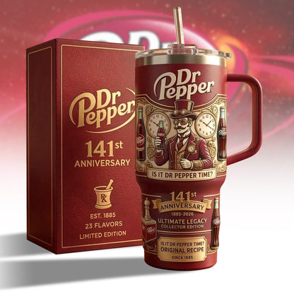 Dr Pepper 141st Anniversary Insulated Tumbler 30oz V3 , Dr Pepper Tumbler 40oz
