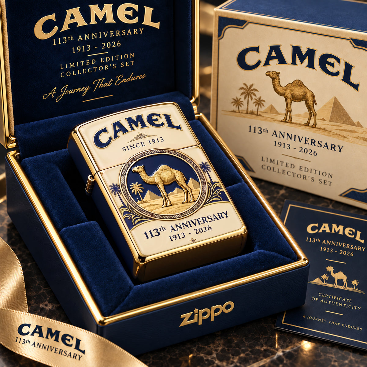 Camel 113th Anniversary Zippo Lighter, Camel Since 1913 Zippo Lighter