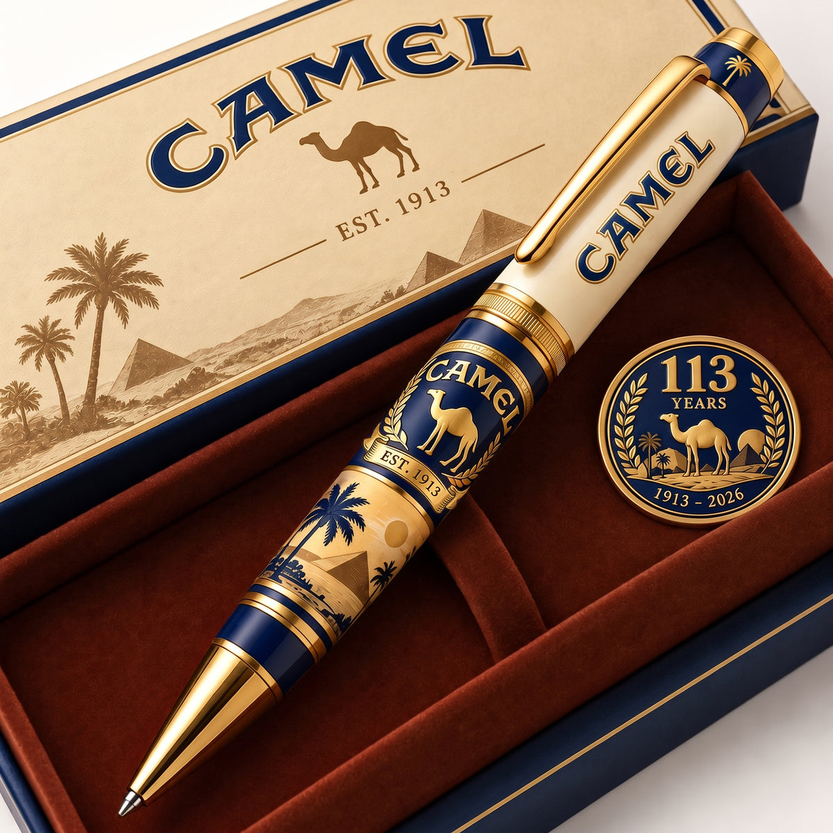 Camel 113th Anniversary Edition Ballpoint Pen, Camel EST. 1913 Pen