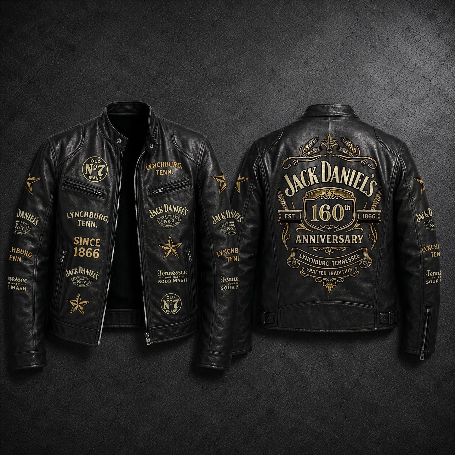 Jack Dani 160th Anniversary Vintage Collar Leather Jacket