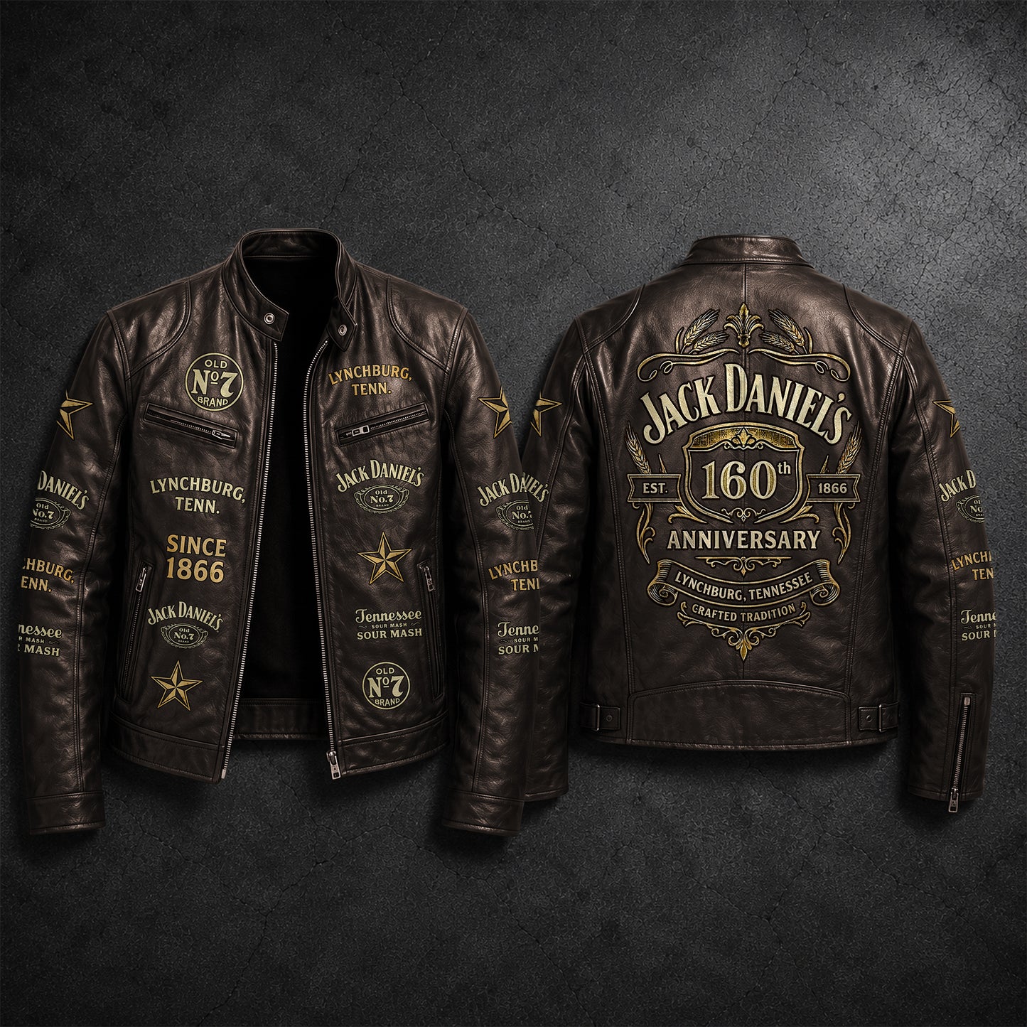 Jack Dani 160th Anniversary Vintage Collar Leather Jacket