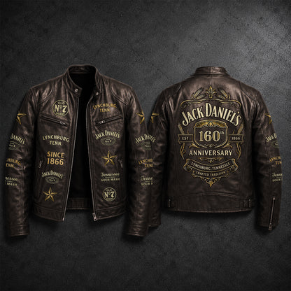 Jack Dani 160th Anniversary Vintage Collar Leather Jacket