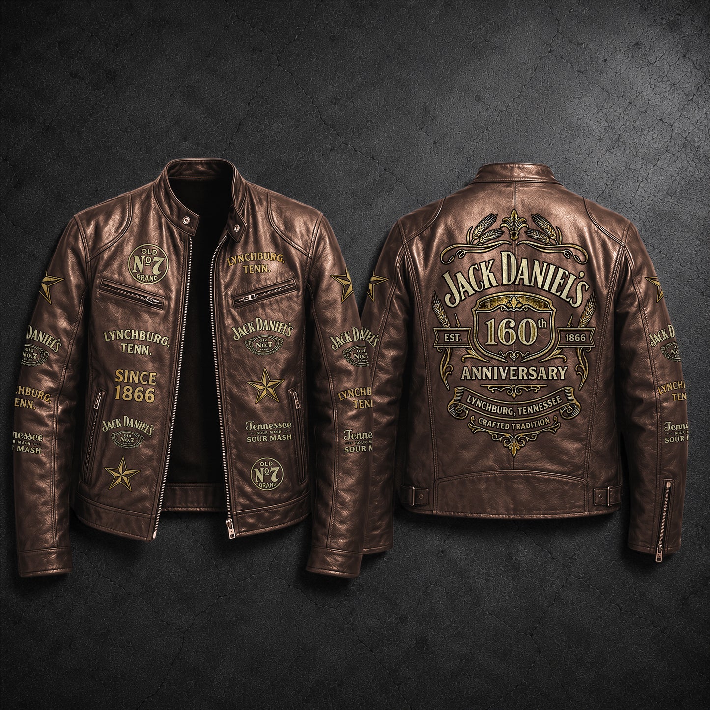 Jack Dani 160th Anniversary Vintage Collar Leather Jacket