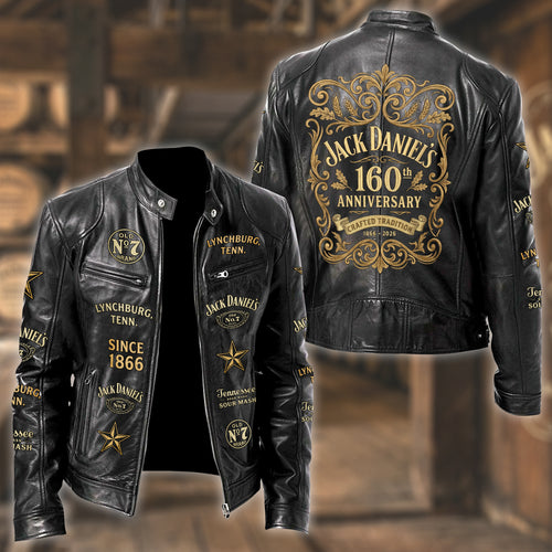 Jack Dani 160th Anniversary Collar Leather Jacket V6