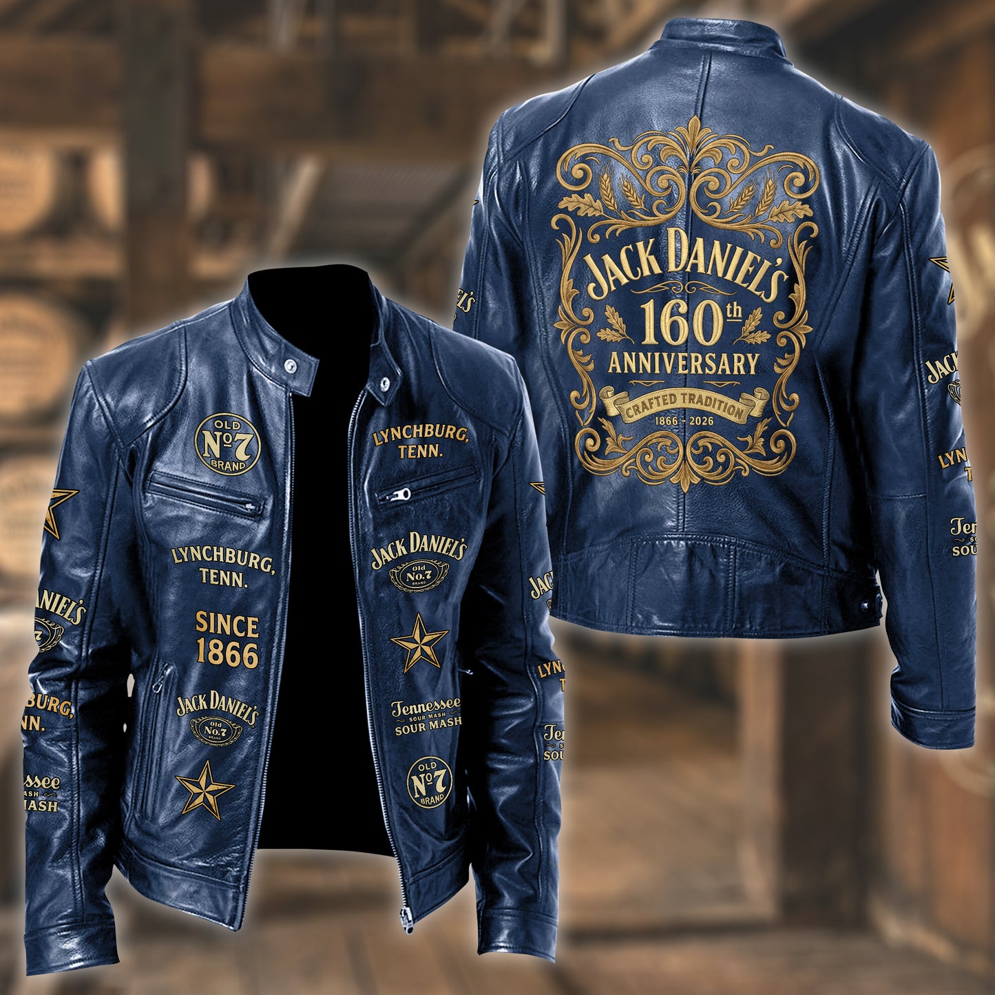Jack Dani 160th Anniversary Collar Leather Jacket V6