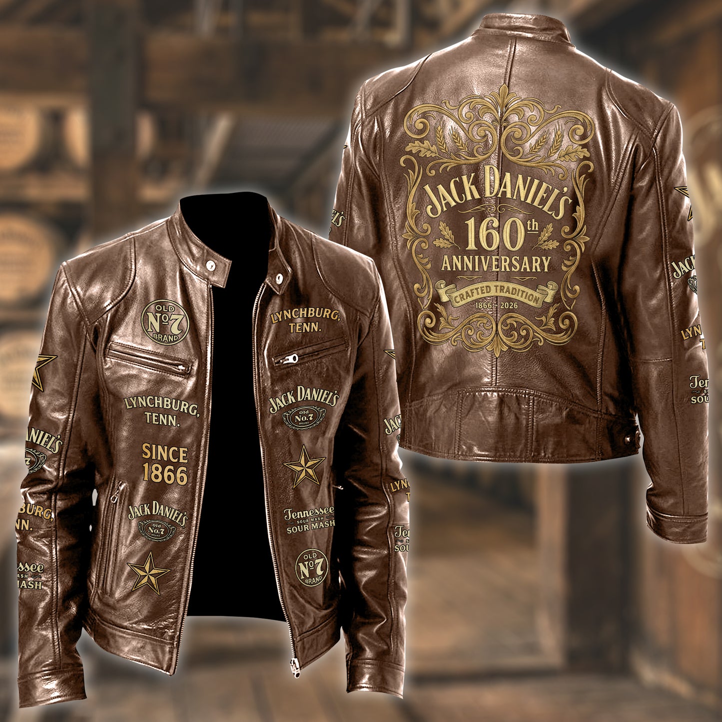 Jack Dani 160th Anniversary Collar Leather Jacket V6